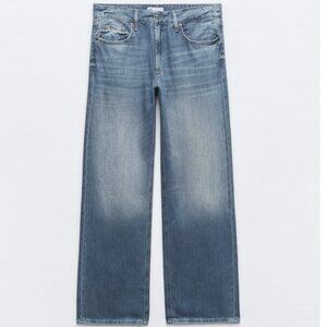 ZARA Full Length Mid Rise Wide Leg Jean 29/8